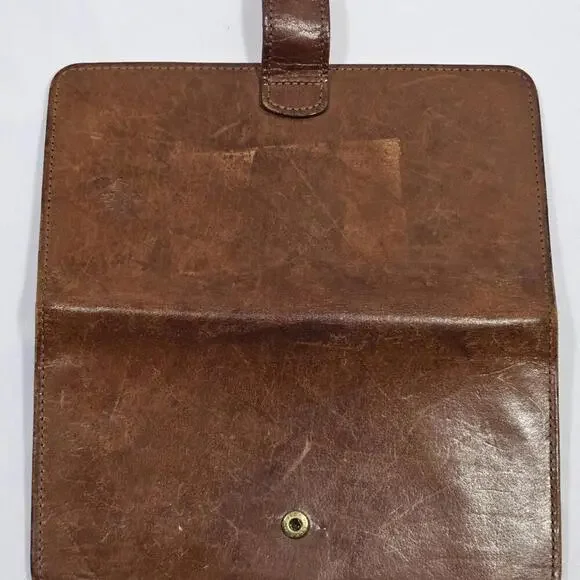 Vintage COACH Wallet Brown Clutch Bifold Pocket Checkbook Rare - Picture 5 of 7